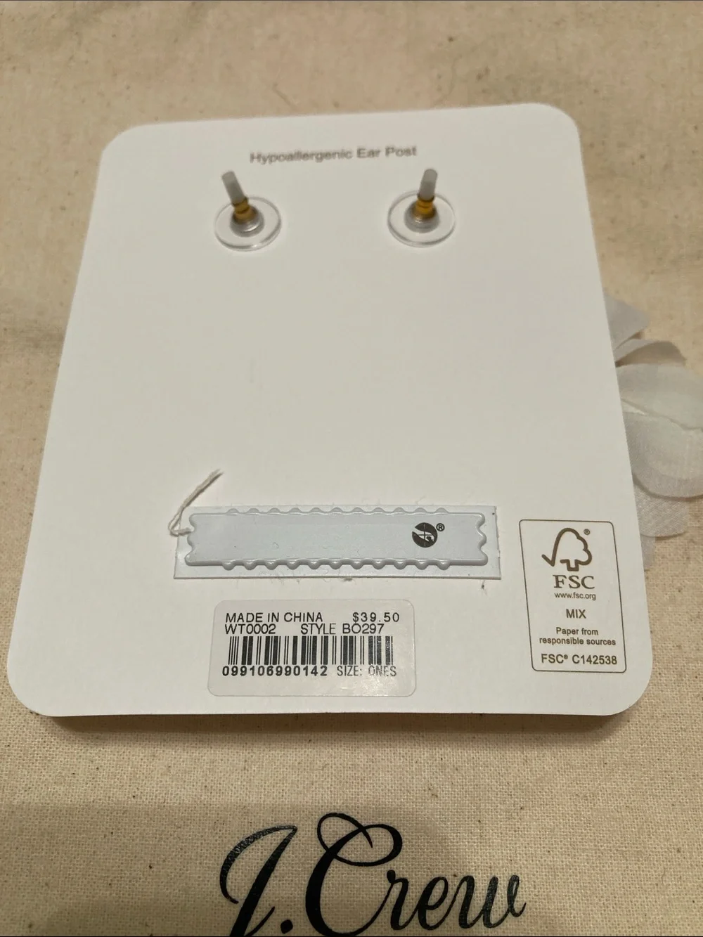JCrew flower petal and pearl earrings